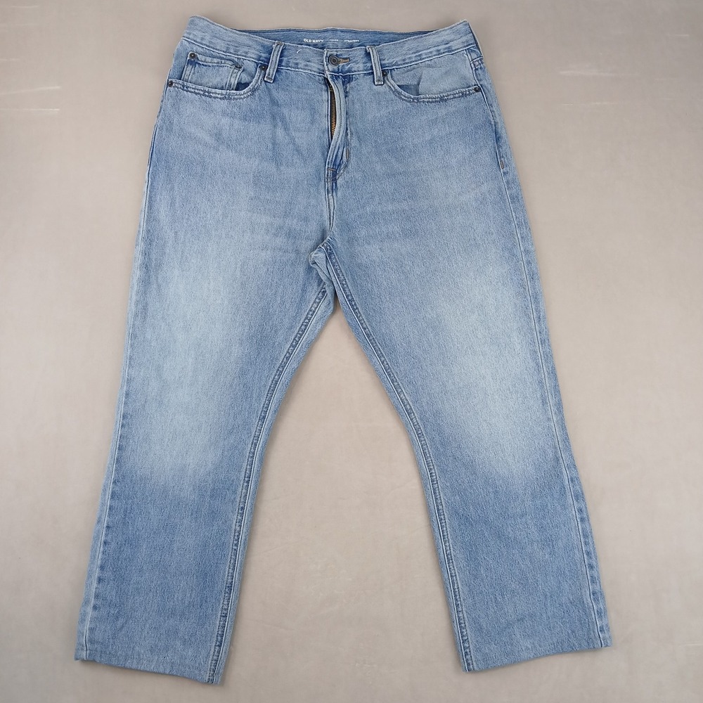 Old Navy 36x32 Mens Jeans Light Wash **Actual 35x26 ** FLAWS